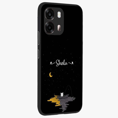 Silent Night Row Glass Case upright view showcasing tranquil night artwork with serene landscape theme.