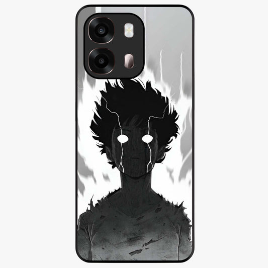 Awakened Inner Rage Glass Case showing flat back view with intense artistic artwork and glossy glass finish.