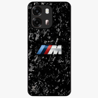 Carbon Speed Mark Glass Case showing flat back view with sporty carbon pattern artwork and glossy glass finish.