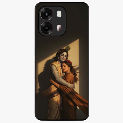 Divine Eternal Love Glass Case showing flat back view with spiritual love themed artwork and glossy glass finish.