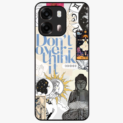 Ethereal Thoughts Glass Case showing flat back view with dreamy artistic artwork and glossy glass finish.