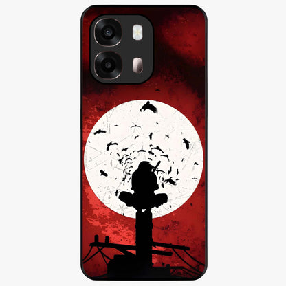 Itachi Limited Edition Naruto Anime Glass Case showing flat back view with iconic anime character artwork and glossy glass finish.
