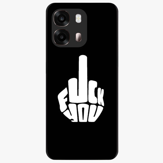 Rebel Mode On Glass Case showing flat back view with bold rebellious typography artwork and glossy glass finish.