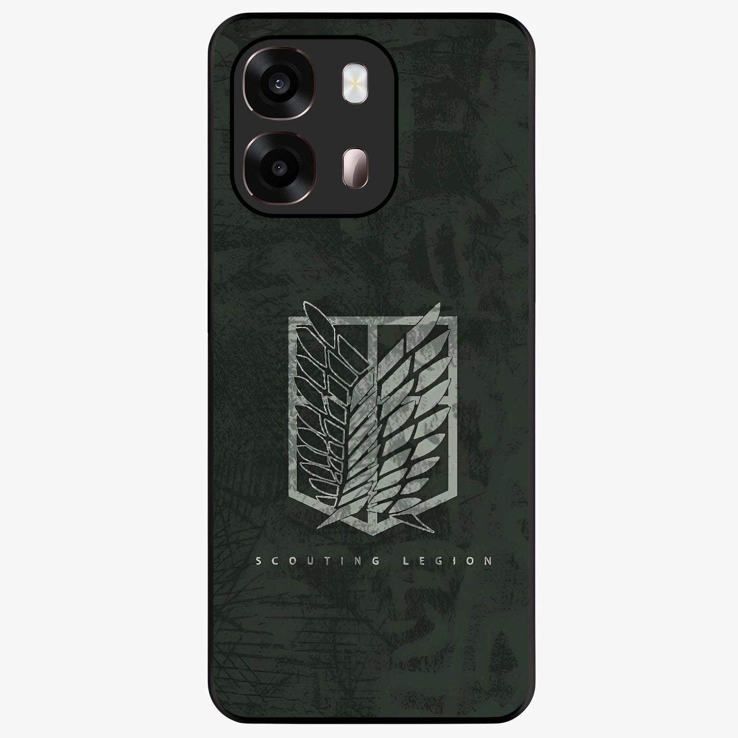 Wings Of Freedom Glass Case showing flat back view with symbolic wings artwork and glossy glass finish.