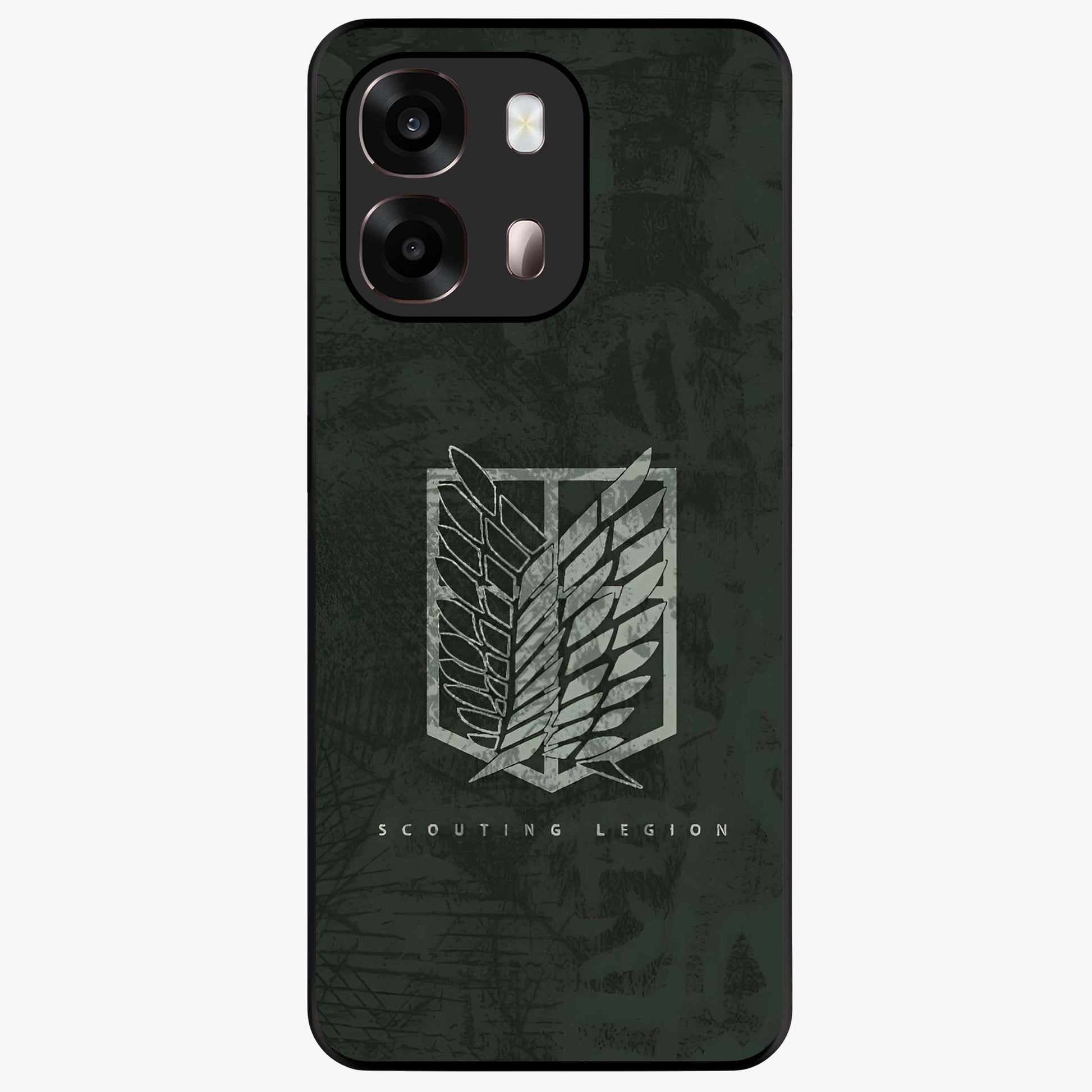 Wings Of Freedom Glass Case showing flat back view with symbolic wings artwork and glossy glass finish.