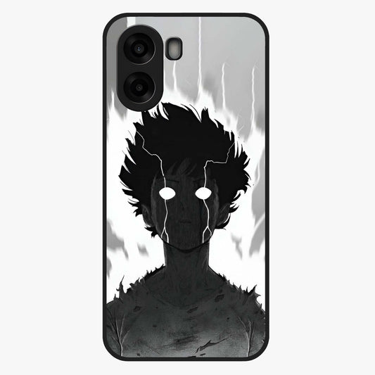 Awakened Inner Rage Glass Case showing flat back view with intense artistic artwork and glossy glass finish.