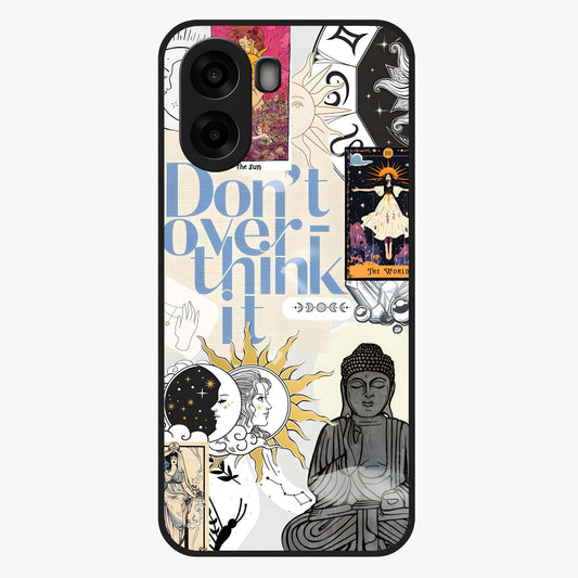 Ethereal Thoughts Glass Case showing flat back view with dreamy artistic artwork and glossy glass finish.