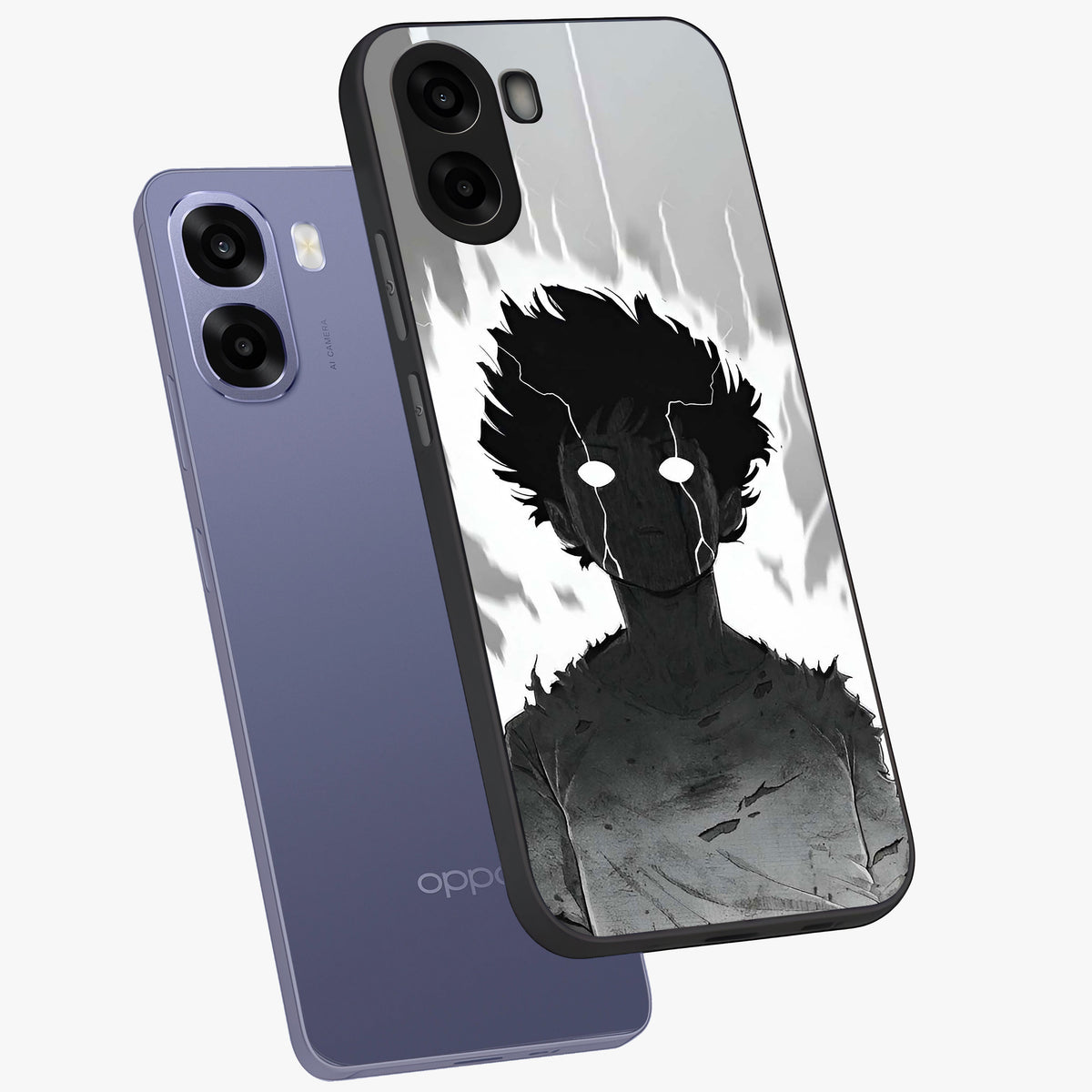 Awakened Inner Rage Glass Case displayed in angled mockup highlighting powerful graphic design and bold artistic theme.