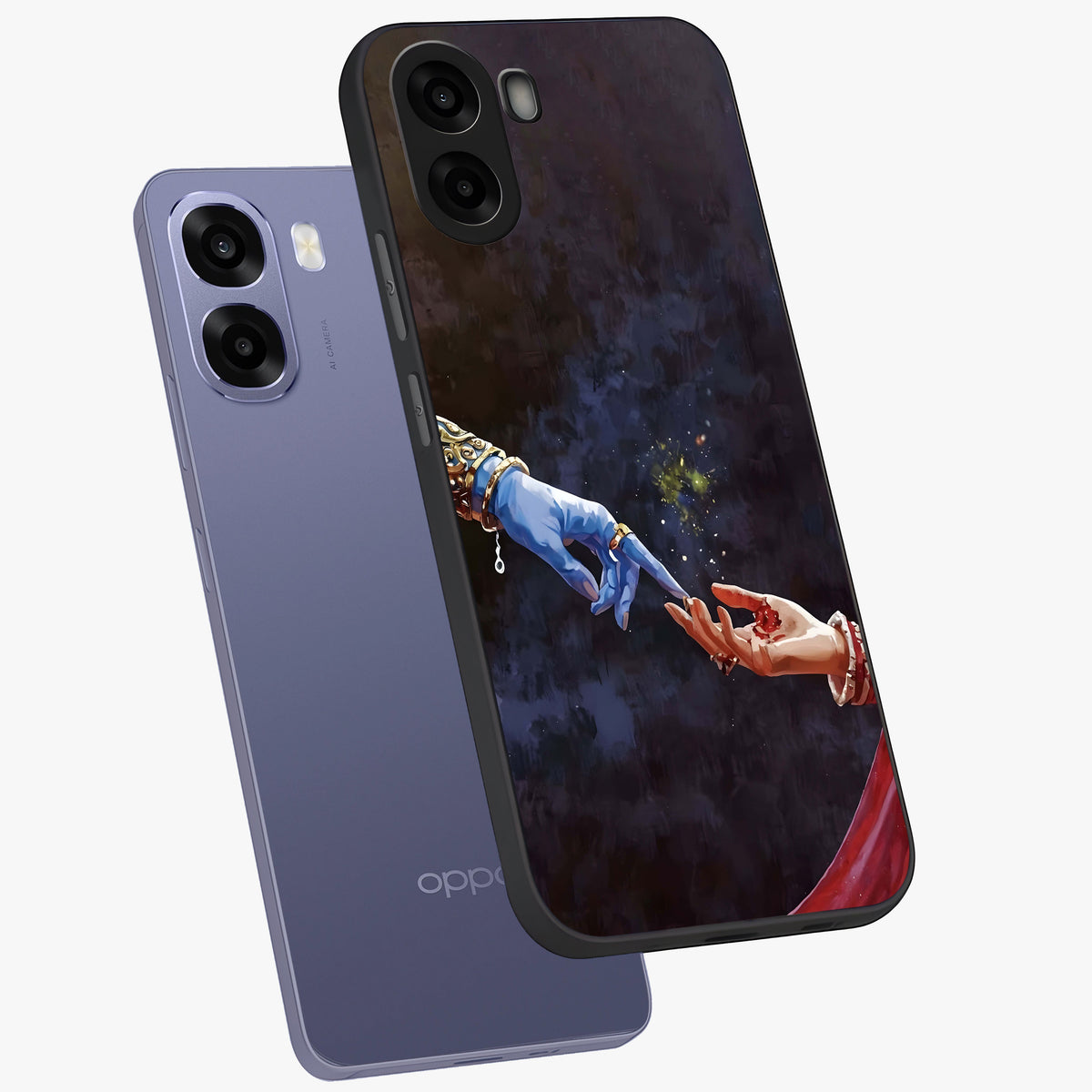 Divine Touch Eternal Glass Case displayed in angled mockup highlighting elegant divine inspired design with calm aesthetic style.
