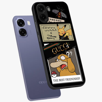 Gucci Play Mashup Glass Case displayed in angled mockup highlighting stylish fashion mashup design with bold aesthetic.