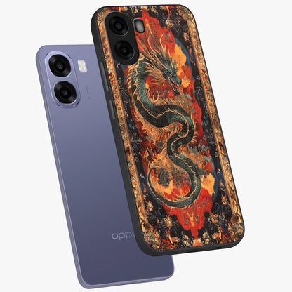 Inferno Dragon Soul Glass Case displayed in angled mockup highlighting powerful dragon illustration with inferno aesthetic.