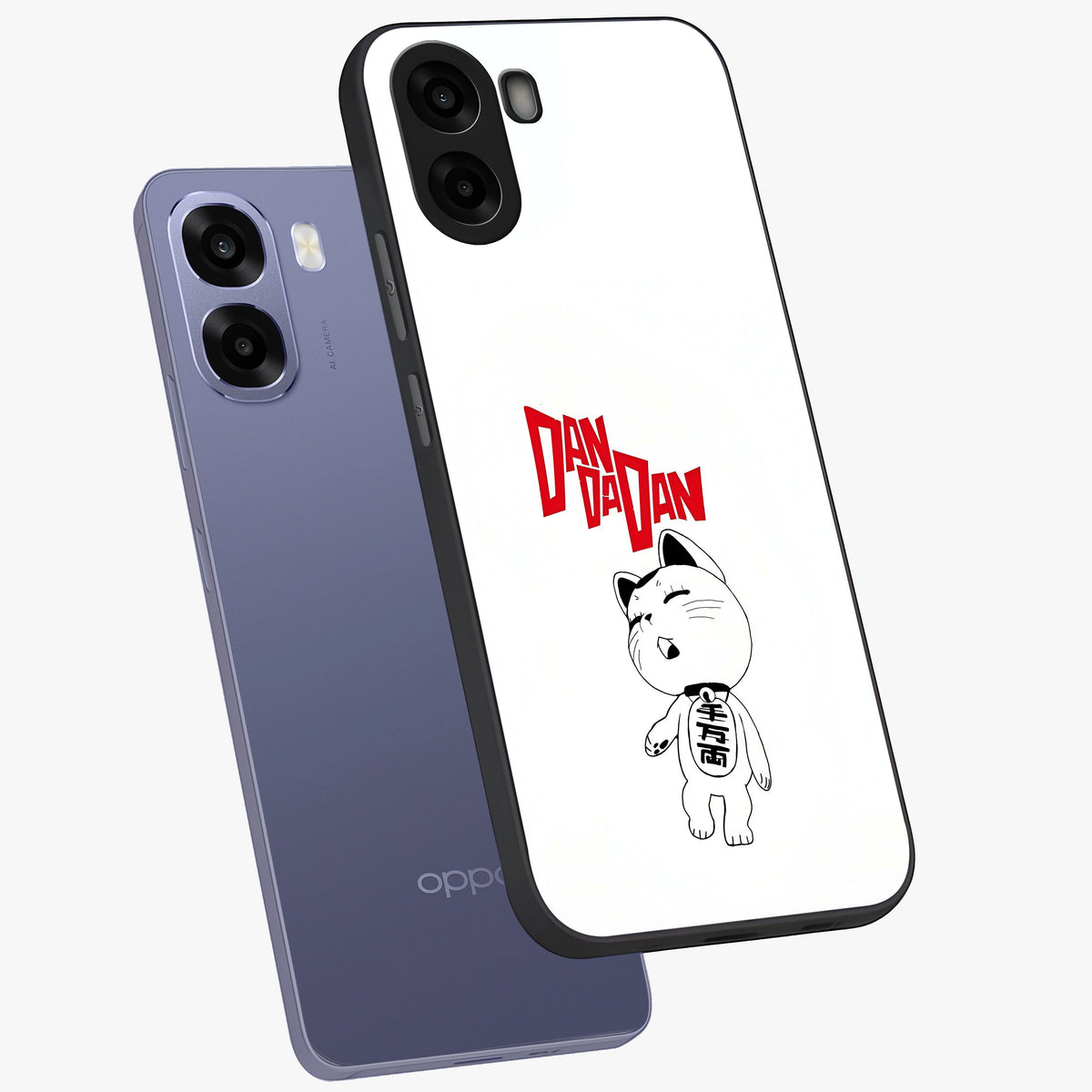Playful Spirit Charm Glass Case displayed in angled mockup highlighting lively decorative design with playful aesthetic style.