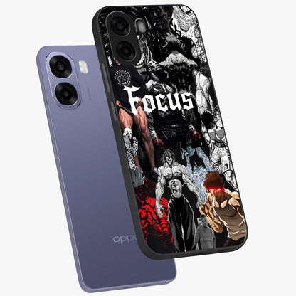 Relentless Power Focus Glass Case displayed in angled mockup highlighting bold statement design with modern aesthetic style.