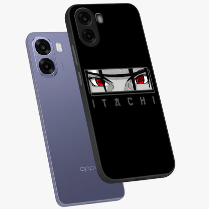Scarlet Gaze Dominance Glass Case displayed in angled mockup highlighting intense visual design with bold scarlet aesthetic.