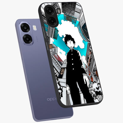 Silent Psychic Awakening Glass Case displayed in angled mockup highlighting spiritual awakening design with cosmic aesthetic.