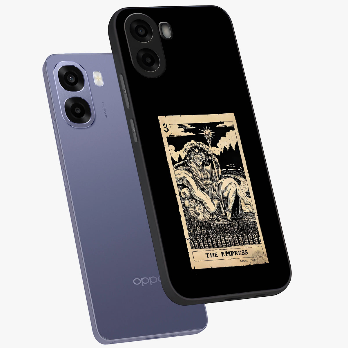The Empress Glass Case displayed in angled mockup highlighting elegant royal design with majestic aesthetic style.