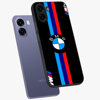 Turbo BMW Beast Glass Case displayed in angled mockup highlighting sleek racing car design with bold automotive aesthetic.
