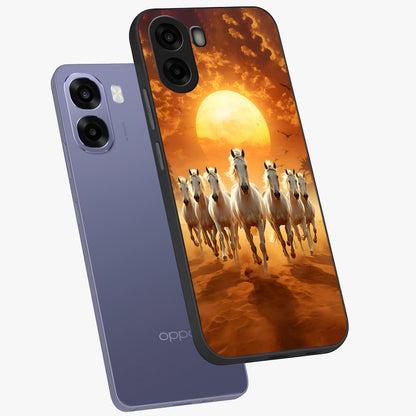 Wild Sunset Majesty Glass Case displayed in angled mockup highlighting vibrant sunset sky design with scenic aesthetic.