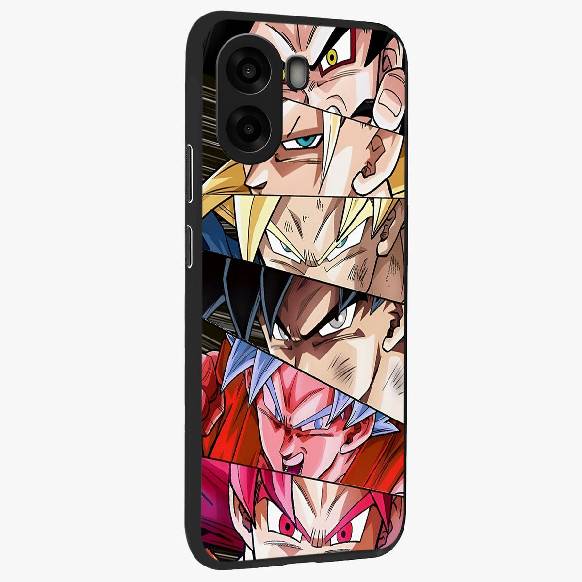 Anime Character Glass Case upright view showcasing expressive anime artwork with bold graphic style.