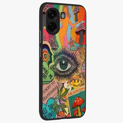 Mystic Eye Wonderland Glass Case upright view showcasing symbolic eye artwork with mysterious fantasy theme.