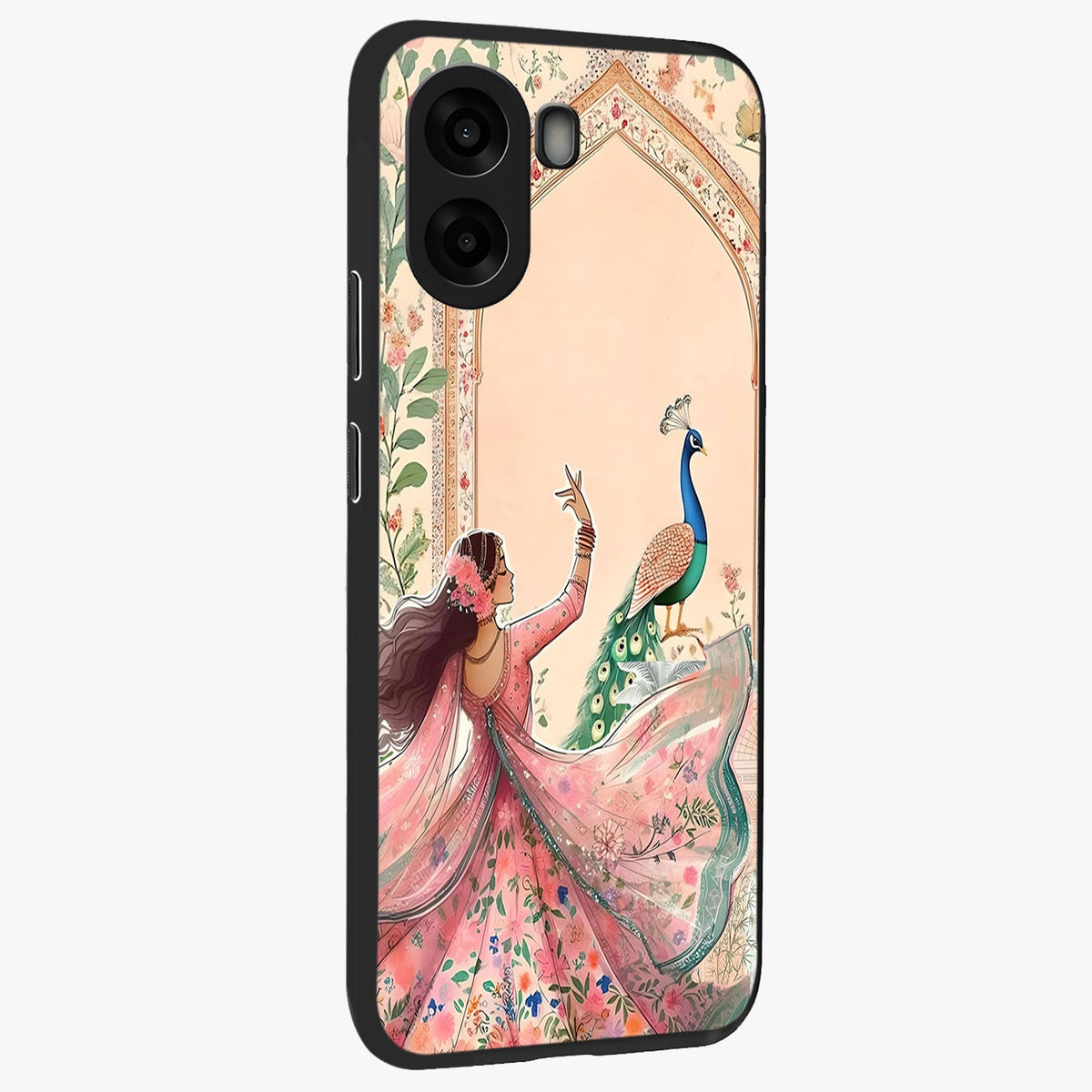 Royal Grace Muse Glass Case upright view showcasing stylish artistic artwork with sophisticated royal theme.