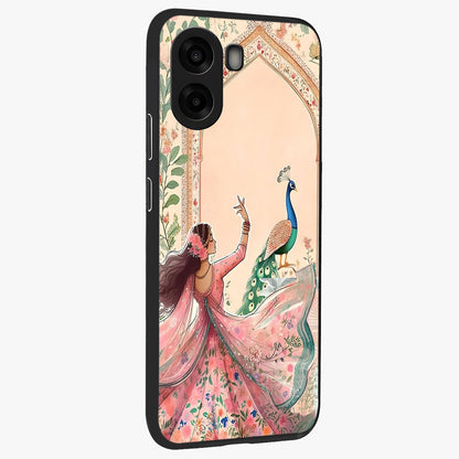Royal Grace Muse Glass Case upright view showcasing stylish artistic artwork with sophisticated royal theme.