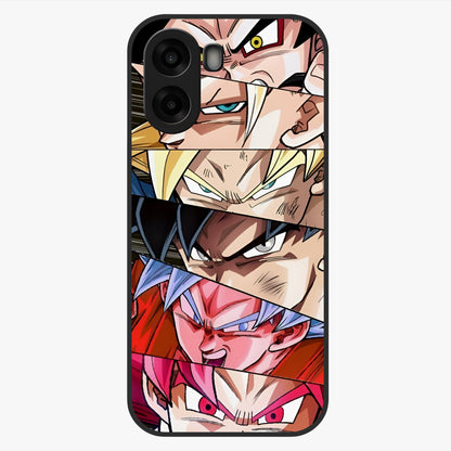 Anime Character Glass Case showing flat back view with vibrant anime artwork and glossy glass finish.