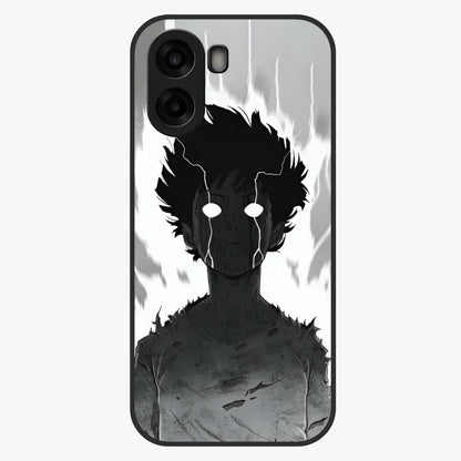 Awakened Inner Rage Glass Case showing flat back view with intense artistic artwork and glossy glass finish.