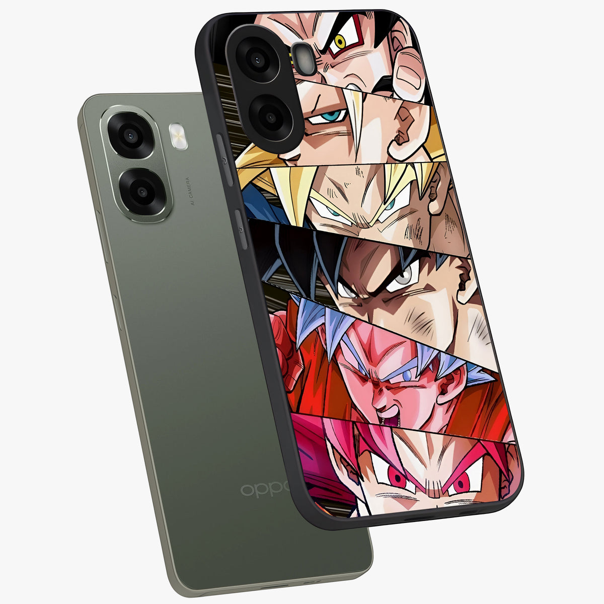Anime Character Glass Case displayed in angled mockup highlighting colorful anime character illustration.