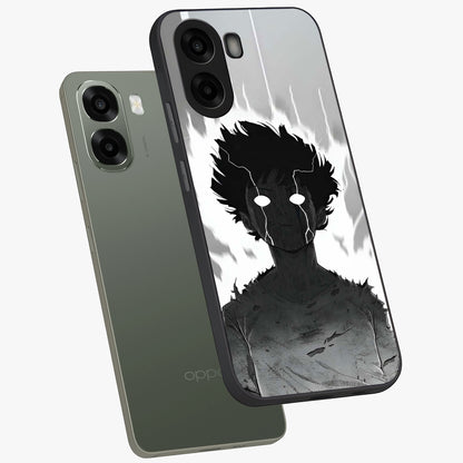 Awakened Inner Rage Glass Case displayed in angled mockup highlighting powerful graphic design and bold artistic theme.