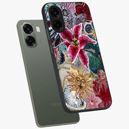 Beaded Garden Fantasy Glass Case displayed in angled mockup highlighting fantasy inspired floral bead pattern.