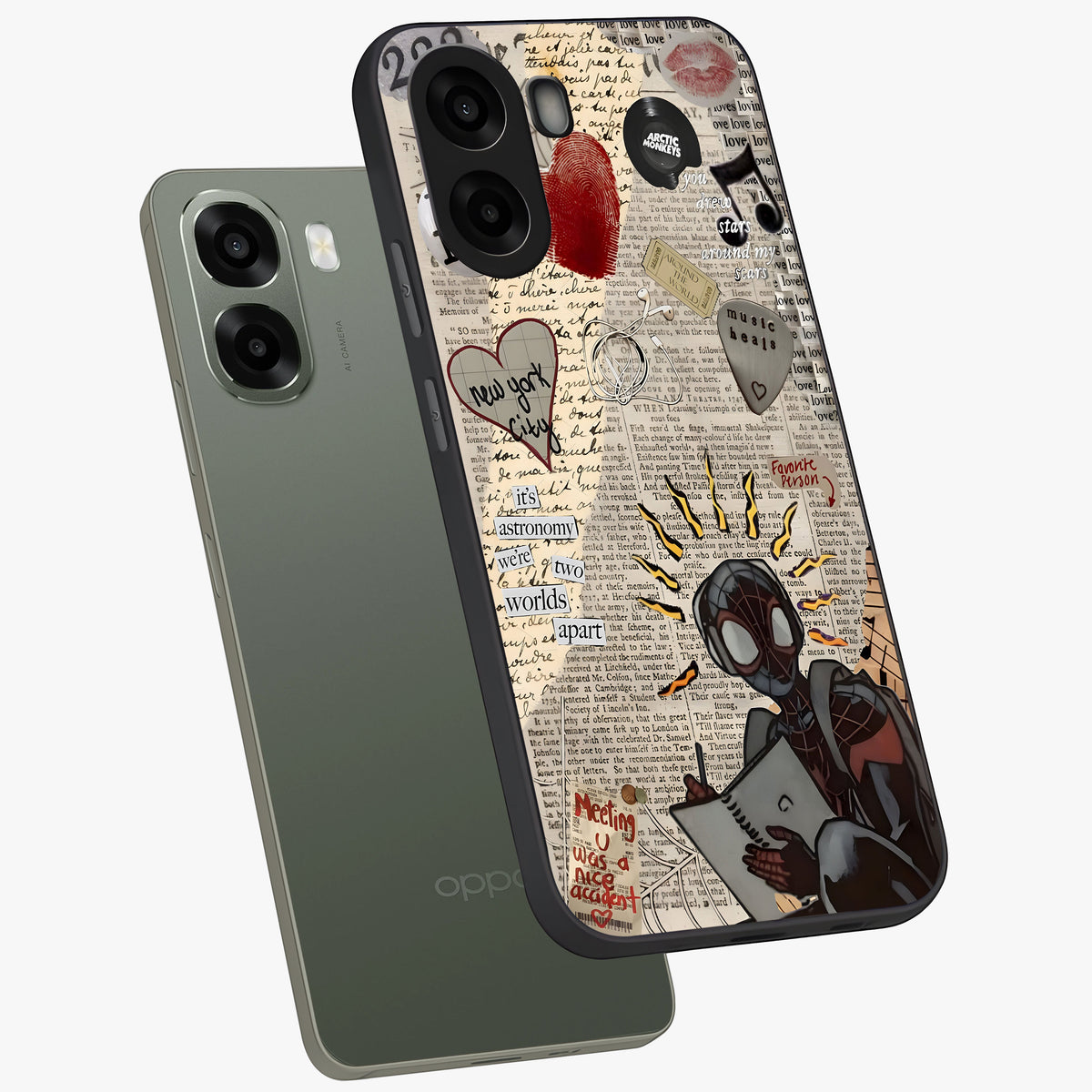 City Dream Sketch Glass Case displayed in angled mockup highlighting minimal city illustration with aesthetic sketch style.