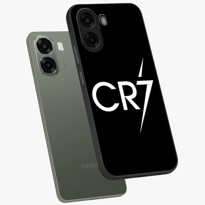 Cr7 Elite Strike Glass Case displayed in angled mockup highlighting powerful sports graphic with bold athletic theme.