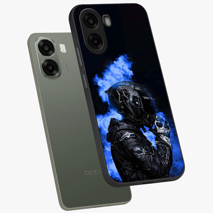 Cyber Sentinel Protocol Glass Case displayed in angled mockup highlighting digital cyber design with sci-fi aesthetic style.