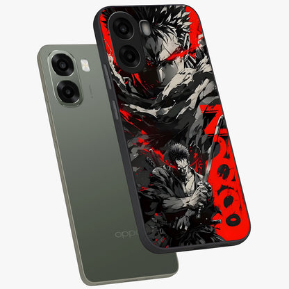 Demon Sword Resolve Glass Case displayed in angled mockup highlighting powerful demon sword illustration with dark fantasy aesthetic.
