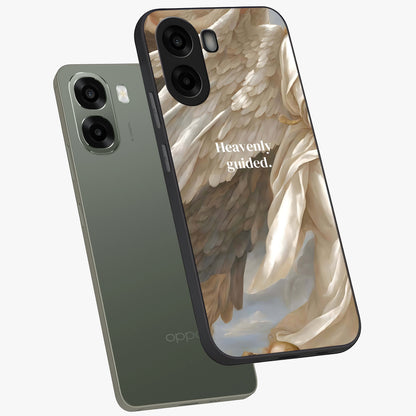 Divine Winged Grace Glass Case displayed in angled mockup highlighting graceful wing design with divine aesthetic style.