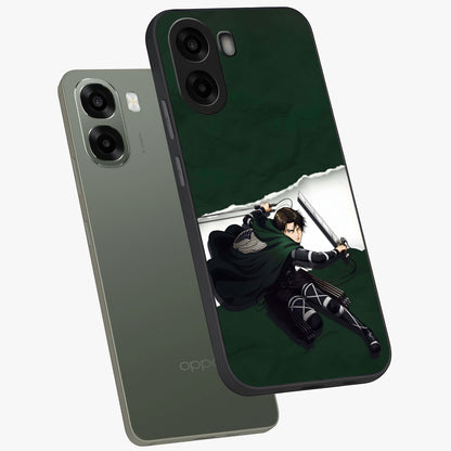 Emerald War Vanguard Glass Case displayed in angled mockup highlighting intense battle inspired design with emerald tone aesthetic.