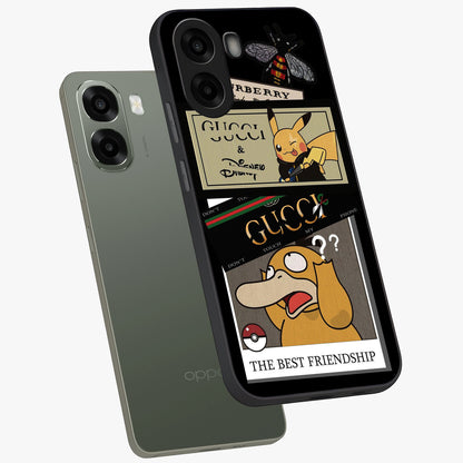 Gucci Play Mashup Glass Case displayed in angled mockup highlighting stylish fashion mashup design with bold aesthetic.