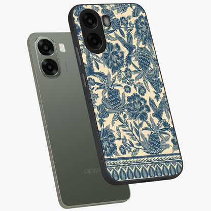 Heirloom Wild Bloom Glass Case displayed in angled mockup highlighting botanical bloom design with classic aesthetic style.