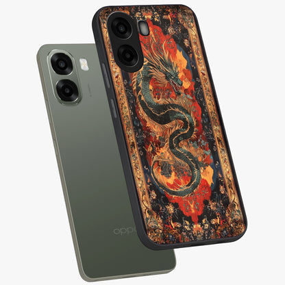 Inferno Dragon Soul Glass Case displayed in angled mockup highlighting powerful dragon illustration with inferno aesthetic.