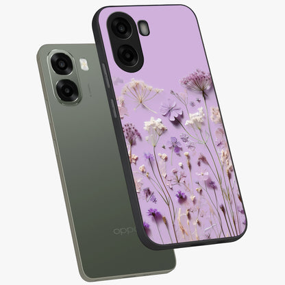 Lavender Blossom Dream Glass Case displayed in angled mockup highlighting dreamy lavender flower design with calming aesthetic style.