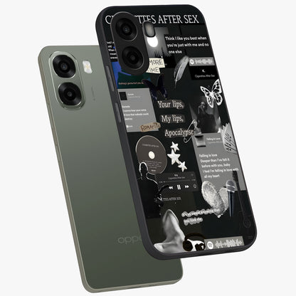 Midnight Love Echo Glass Case displayed in angled mockup highlighting elegant love inspired design with deep aesthetic style.