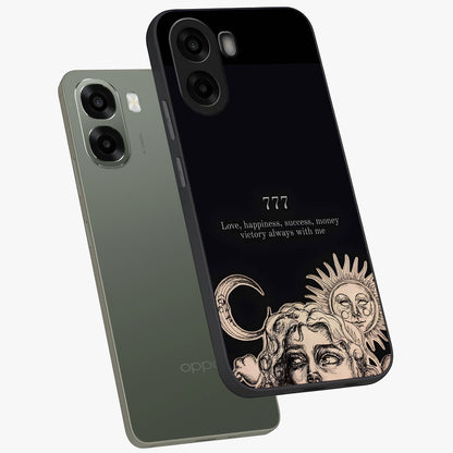 Mystic Victory Aura Glass Case displayed in angled mockup highlighting energetic aura design with bold mystical aesthetic.