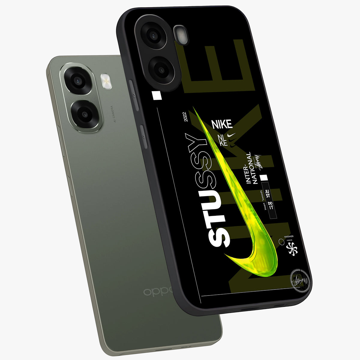 Neon Street Edition Glass Case displayed in angled mockup highlighting vibrant urban design with bold street aesthetic.