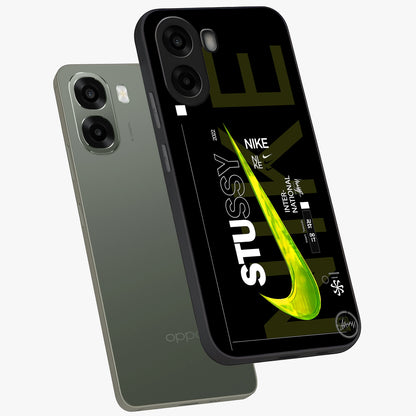 Neon Street Edition Glass Case displayed in angled mockup highlighting vibrant urban design with bold street aesthetic.