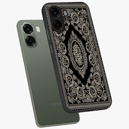Noir Bloom Elegance Glass Case displayed in angled mockup highlighting refined flower design with stylish noir aesthetic.