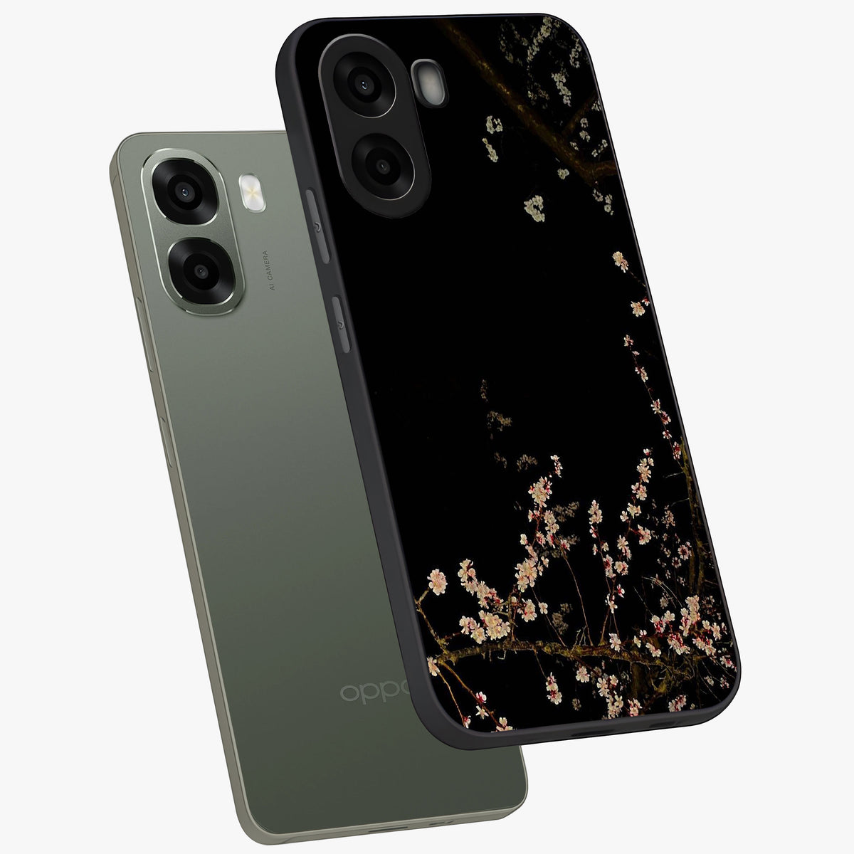 Petal Moon Light With Custom Name Glass Case displayed in angled mockup highlighting delicate petal design with custom name feature.