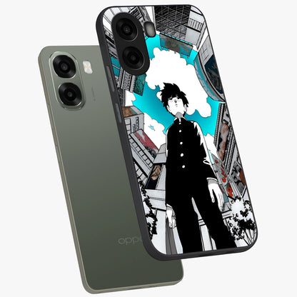 Silent Psychic Awakening Glass Case displayed in angled mockup highlighting spiritual awakening design with cosmic aesthetic.