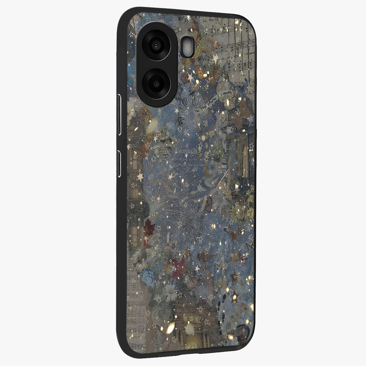 Aesthetic Astrolophia Glass Case upright view showcasing soft aesthetic theme with stylish modern look.