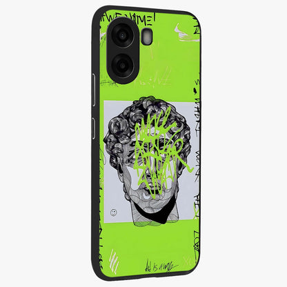 Neo Graffiti Rebellion Glass Case upright view showcasing colorful graffiti artwork with bold modern street style.